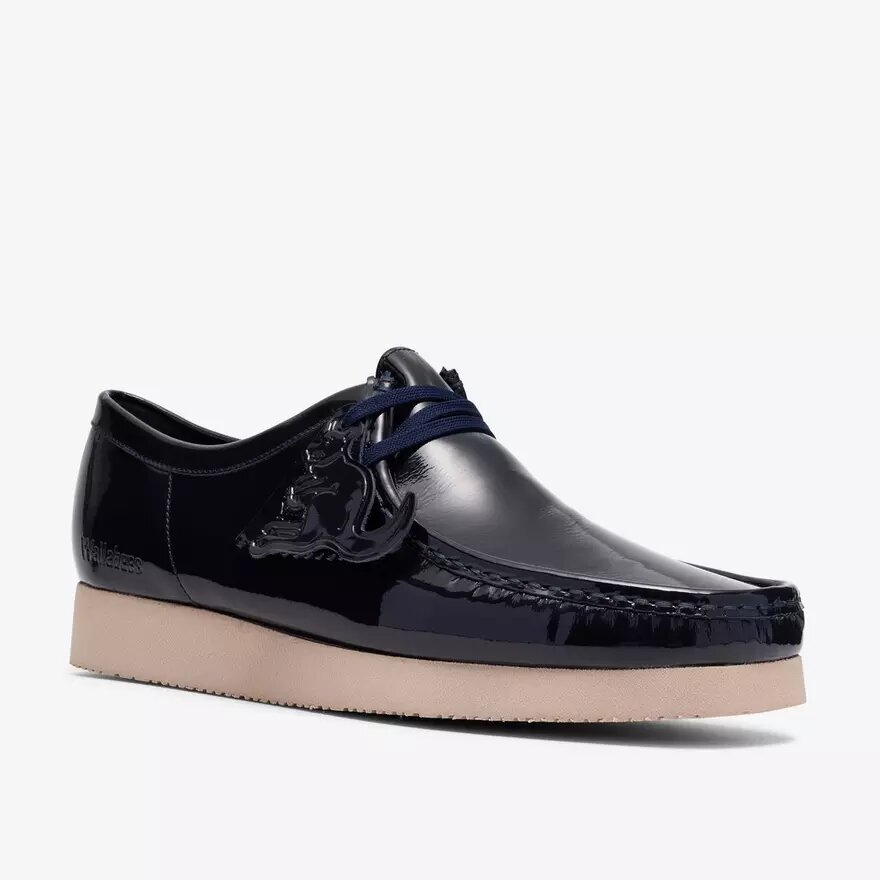 Wallabee 2604 Navy i lackläder för herr Wallabee 2604 Navy i lackläder för herr