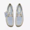 Wallabee för damer i blå rutig gingham Wallabee för damer i blå rutig gingham