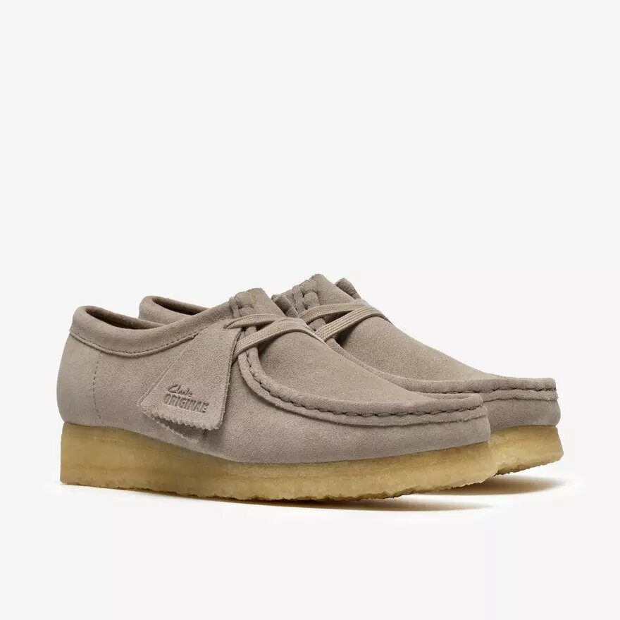 Wallabee för damer i ljusgrå mocka Wallabee för damer i ljusgrå mocka