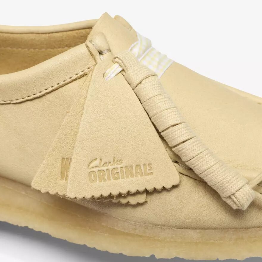 Wallabee för damer i ljusgult läder Wallabee för damer i ljusgult läder