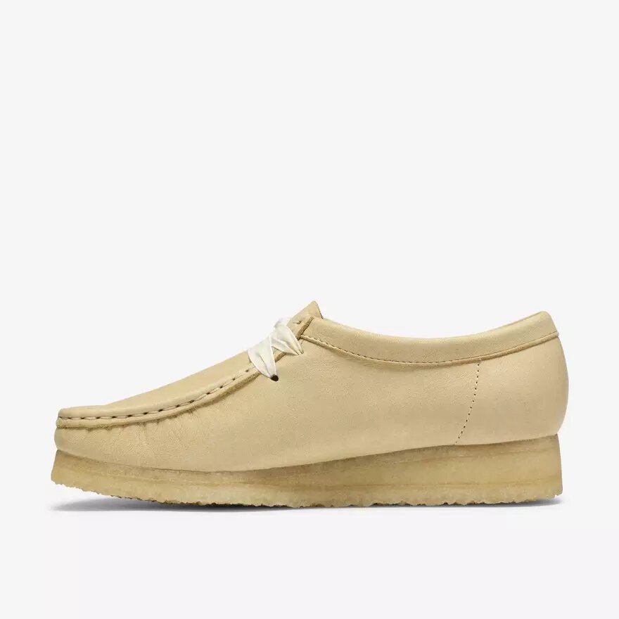 Wallabee för damer i ljusgult läder Wallabee för damer i ljusgult läder