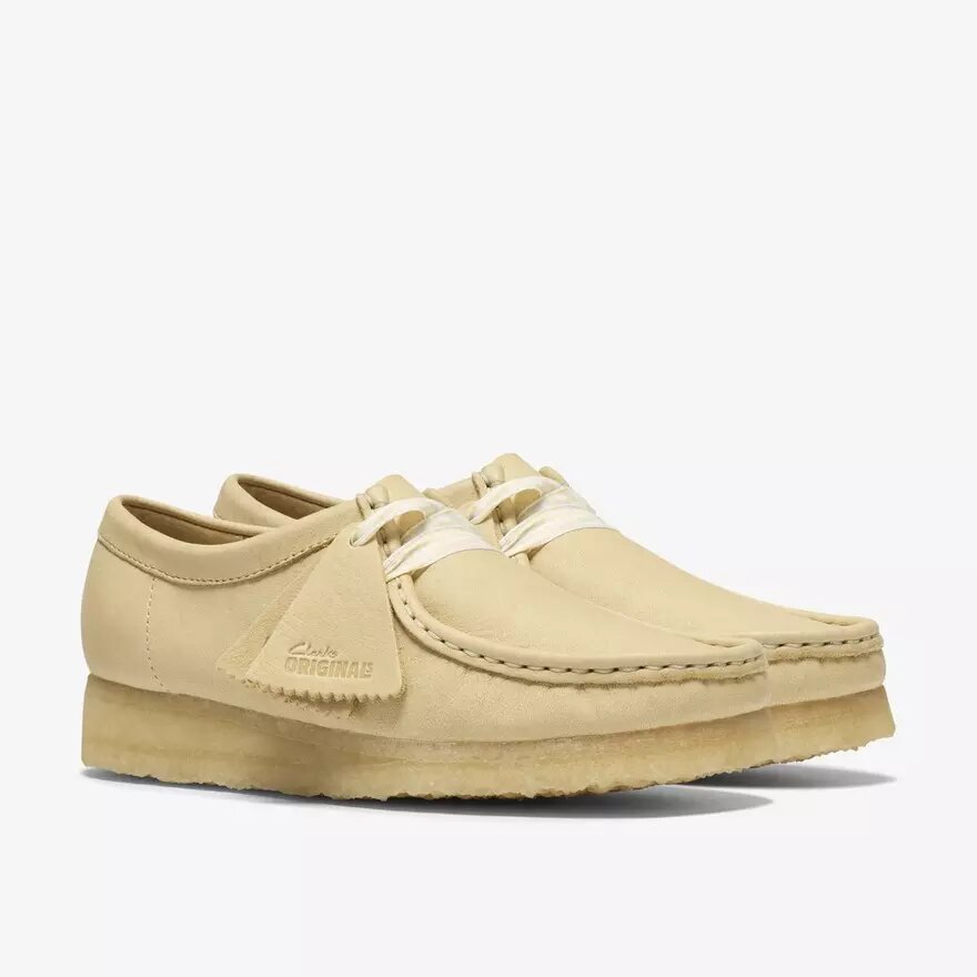 Wallabee för damer i ljusgult läder Wallabee för damer i ljusgult läder