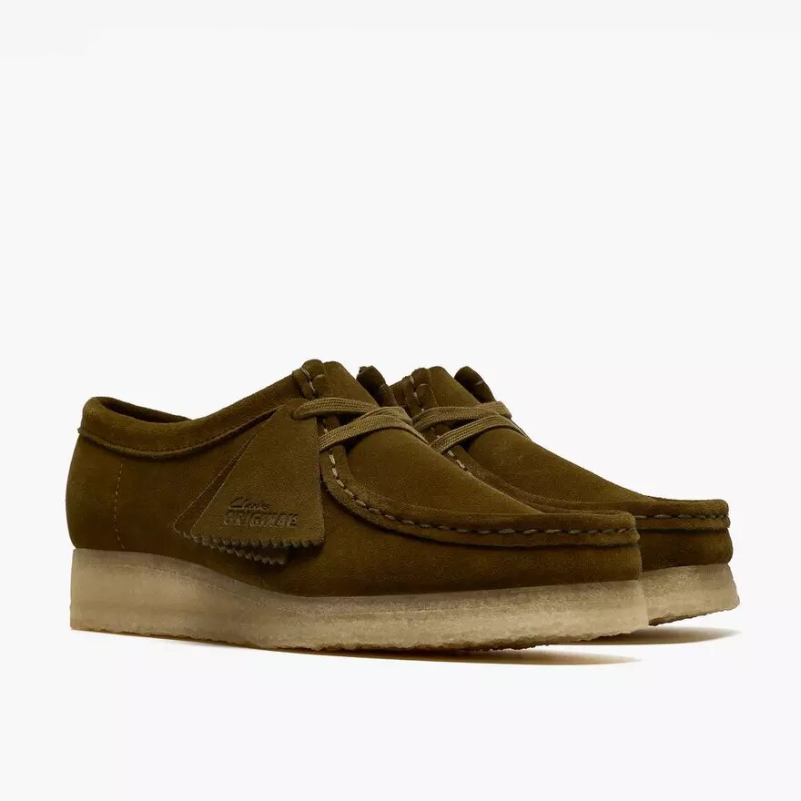 Wallabee för damer i olivgrönt mocka Wallabee för damer i olivgrönt mocka