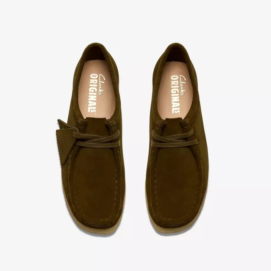 Wallabee för damer i olivgrönt mocka Wallabee för damer i olivgrönt mocka