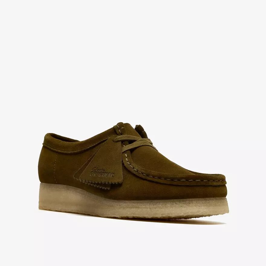 Wallabee för damer i olivgrönt mocka Wallabee för damer i olivgrönt mocka