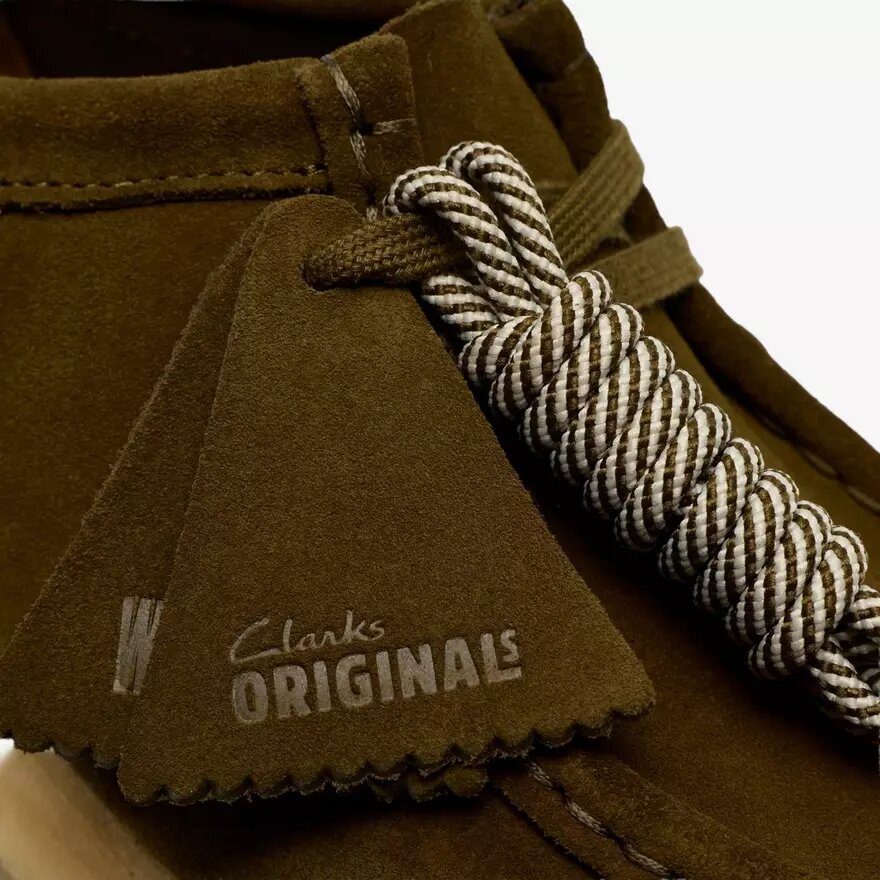 Wallabee för damer i olivgrönt mocka Wallabee för damer i olivgrönt mocka