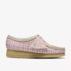 Wallabee för damer i rosa rutigt gingham