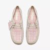 Wallabee för damer i rosa rutigt gingham