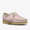 Wallabee för damer i rosa rutigt gingham