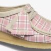 Wallabee för damer i rosa rutigt gingham