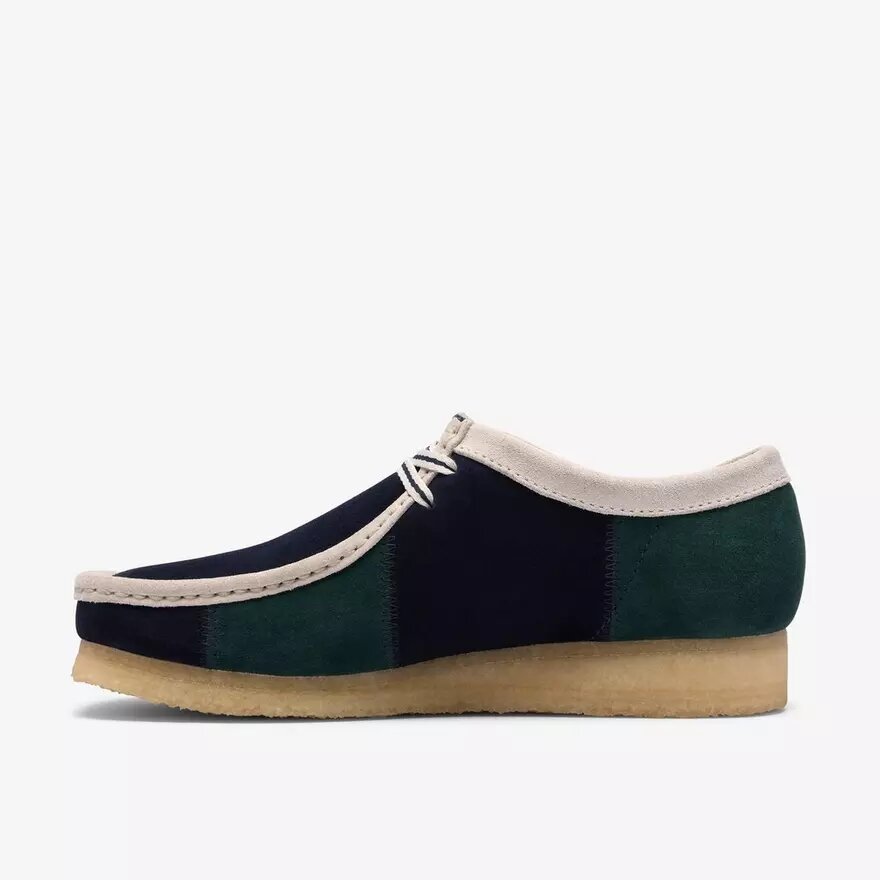 Wallabee för herr, blå/grön rand Wallabee för herr, blå/grön rand