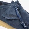 Wallabee för herr i denimblått mocka Wallabee för herr i denimblått mocka
