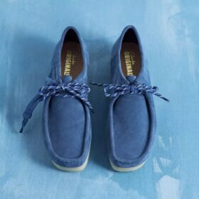 Wallabee för herr i denimblått mocka