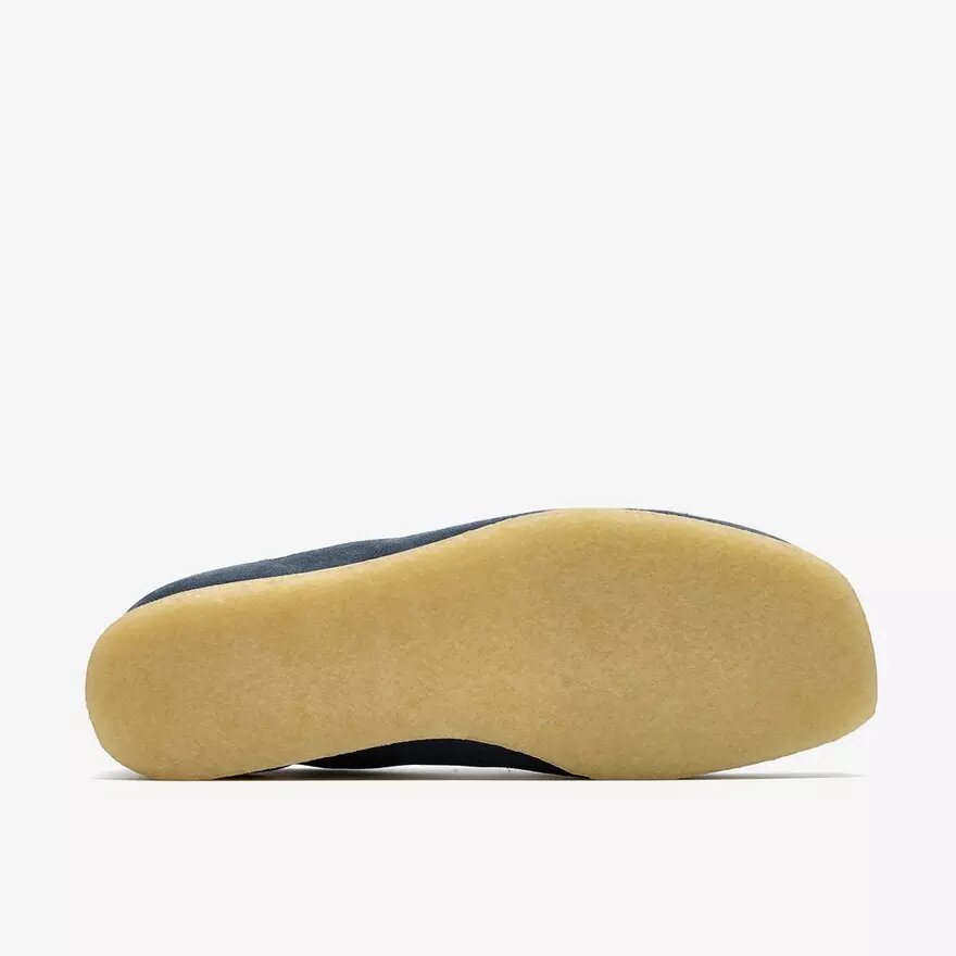 Wallabee för herr i denimblått mocka Wallabee för herr i denimblått mocka