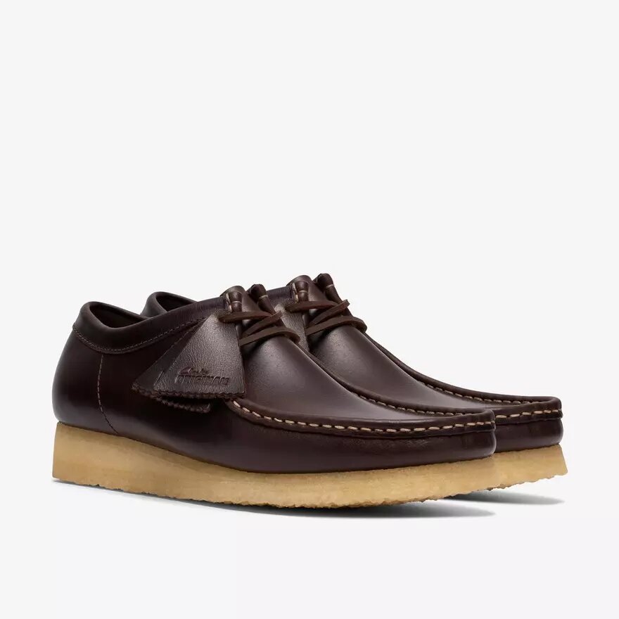 Wallabee för herr i mörkbrunt läder Wallabee för herr i mörkbrunt läder