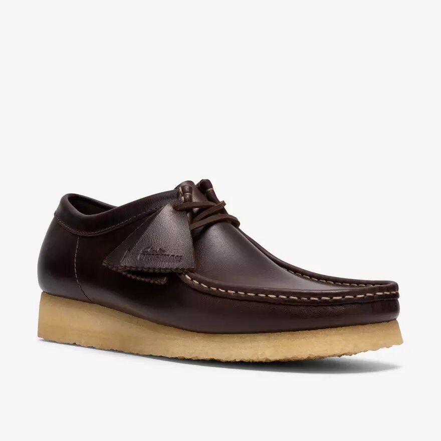 Wallabee för herr i mörkbrunt läder Wallabee för herr i mörkbrunt läder