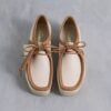 Wallabee för herr i vitt kombinerat läder Wallabee för herr i vitt kombinerat läder