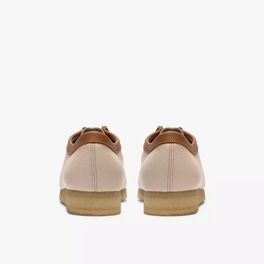Wallabee för herr i vitt kombinerat läder Wallabee för herr i vitt kombinerat läder