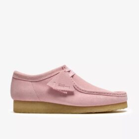 Wallabee för herrar i ljusrosa mocka Wallabees