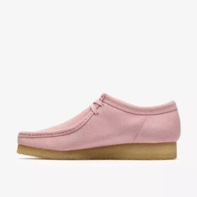 Wallabee för herrar i ljusrosa mocka Wallabees