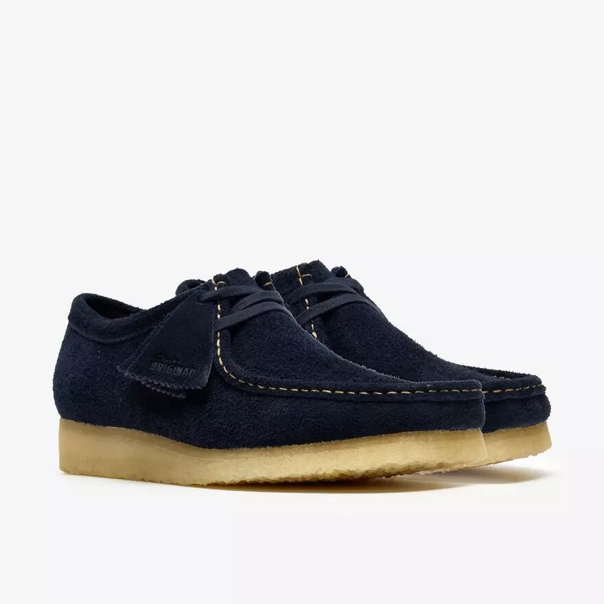 Wallabee för herrar i marinblått mocka Wallabees Wallabee för herrar i marinblått mocka Wallabees