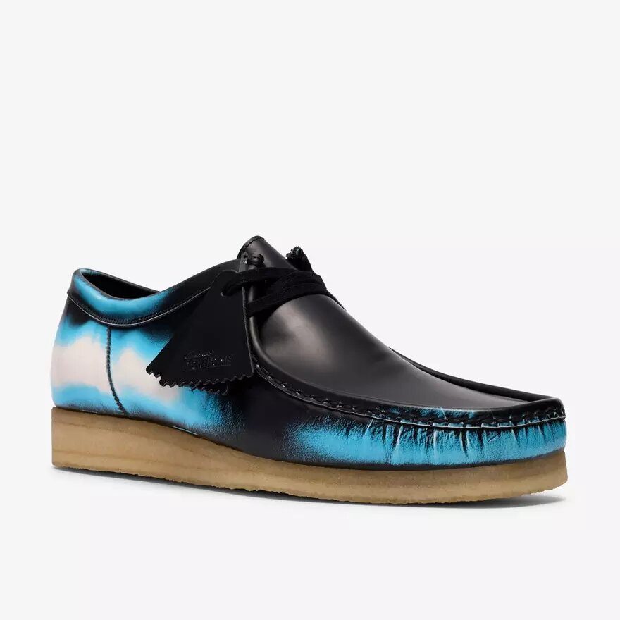Wallabee för herrar – svarta Wallabees i borstat läder Wallabee för herrar – svarta Wallabees i borstat läder