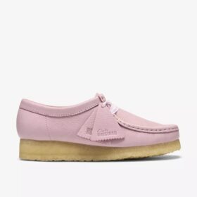 Wallabee i babyrosa läder för damer