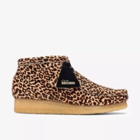 Wallabee-känga för damer med leopardmönster