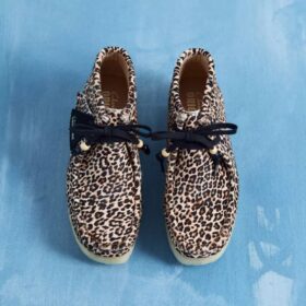 Wallabee-känga för damer med leopardmönster
