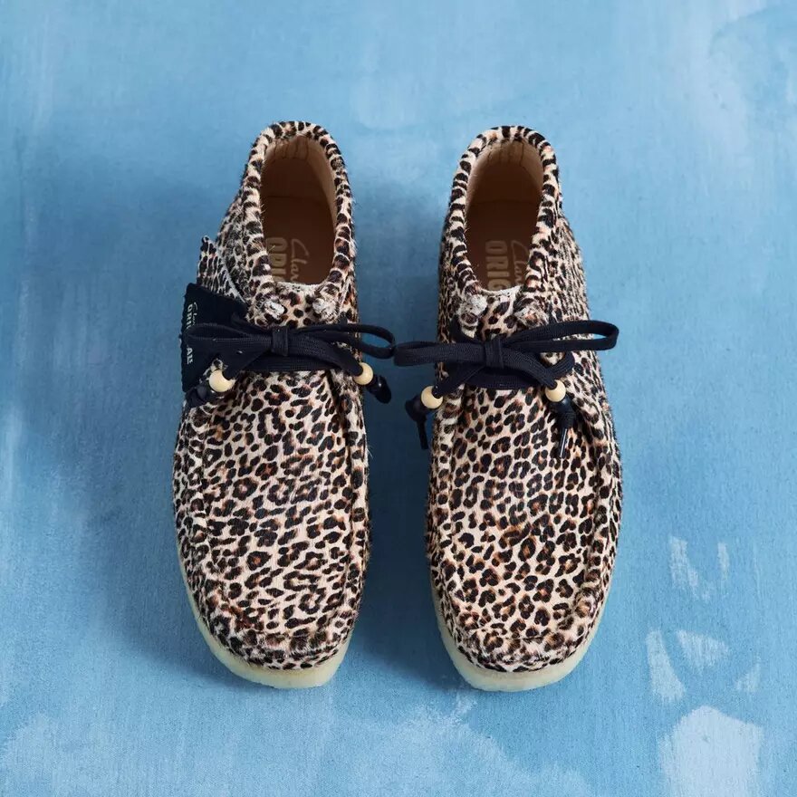 Wallabee-känga för damer med leopardmönster Wallabee-känga för damer med leopardmönster