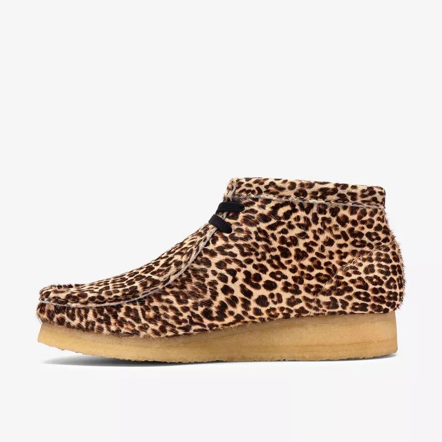 Wallabee-känga för damer med leopardmönster Wallabee-känga för damer med leopardmönster