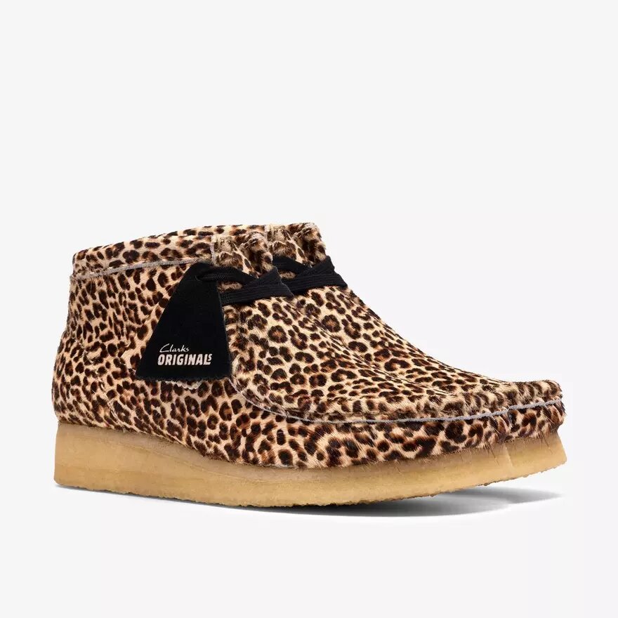 Wallabee-känga för damer med leopardmönster Wallabee-känga för damer med leopardmönster