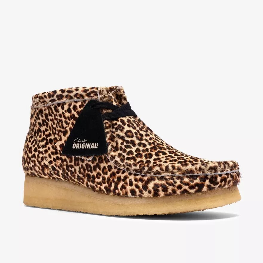Wallabee-känga för damer med leopardmönster Wallabee-känga för damer med leopardmönster