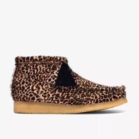 Wallabee-känga för herrar i leopardmönster