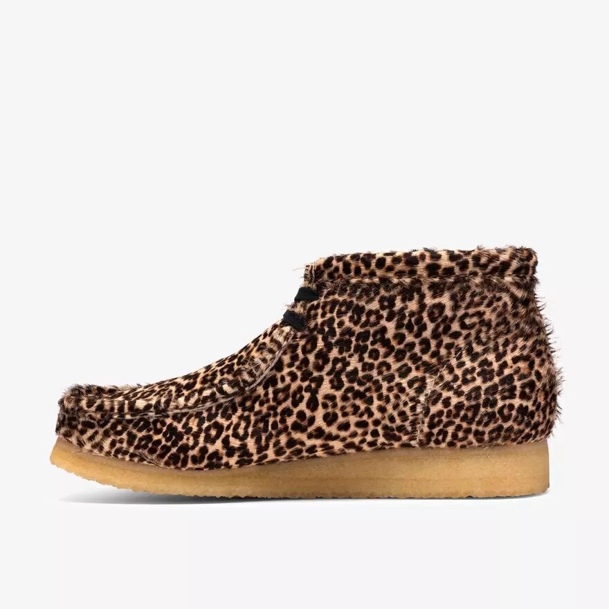 Wallabee-känga för herrar i leopardmönster Wallabee-känga för herrar i leopardmönster