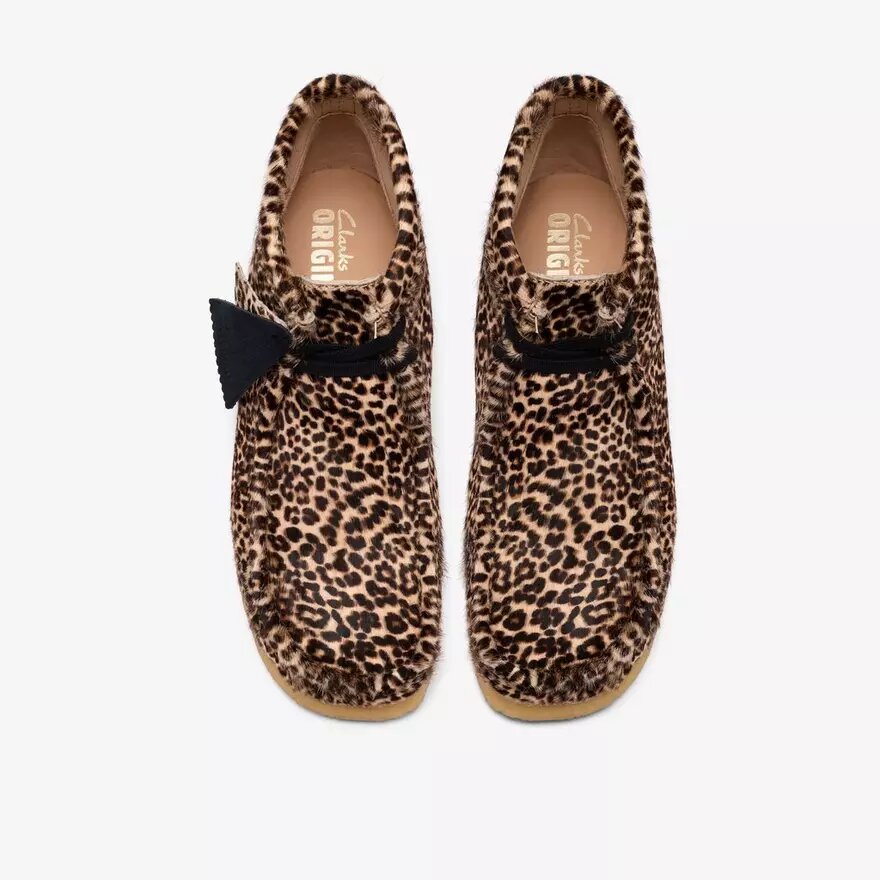 Wallabee-känga för herrar i leopardmönster Wallabee-känga för herrar i leopardmönster