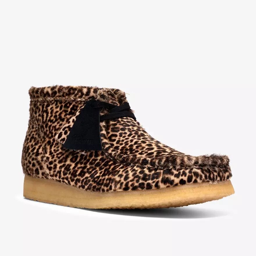 Wallabee-känga för herrar i leopardmönster Wallabee-känga för herrar i leopardmönster
