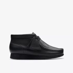 Wallabee-kängor för barn, äldre modell, svart läder Wallabee-kängor för barn, äldre modell, svart läder
