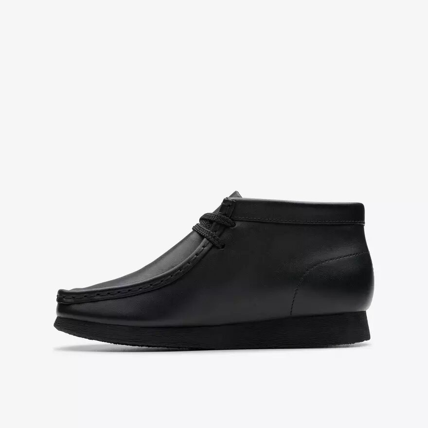 Wallabee-kängor för barn, äldre modell, svart läder Wallabee-kängor för barn, äldre modell, svart läder