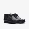 Wallabee-kängor för barn, äldre modell, svart läder Wallabee-kängor för barn, äldre modell, svart läder