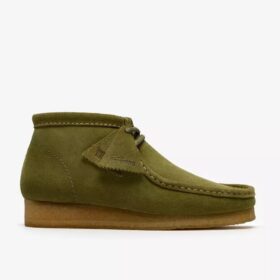 Wallabee-kängor för herr i grönt mocka Wallabees