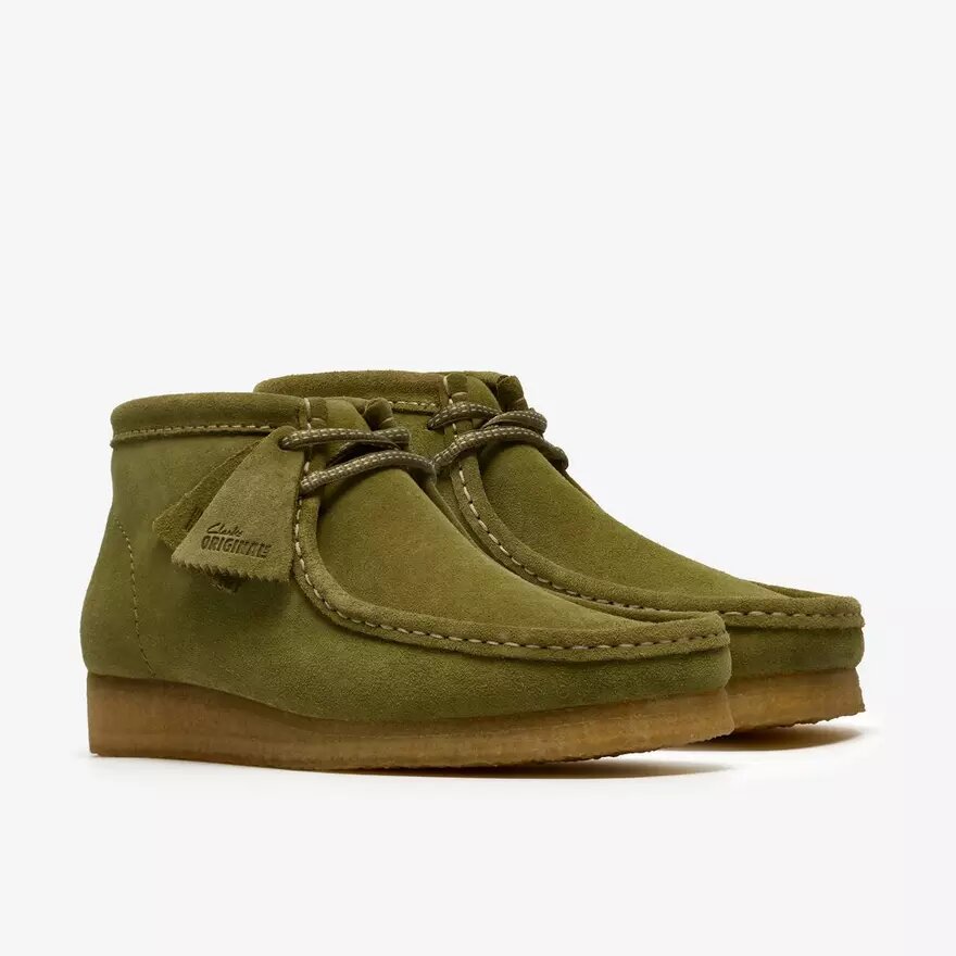 Wallabee-kängor för herr i grönt mocka Wallabees Wallabee-kängor för herr i grönt mocka Wallabees