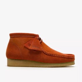 Wallabee-kängor för herrar i orange mocka