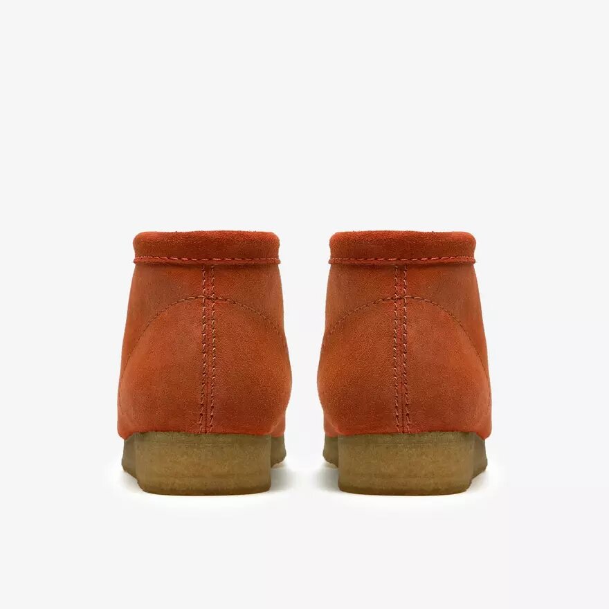Wallabee-kängor för herrar i orange mocka Wallabee-kängor för herrar i orange mocka
