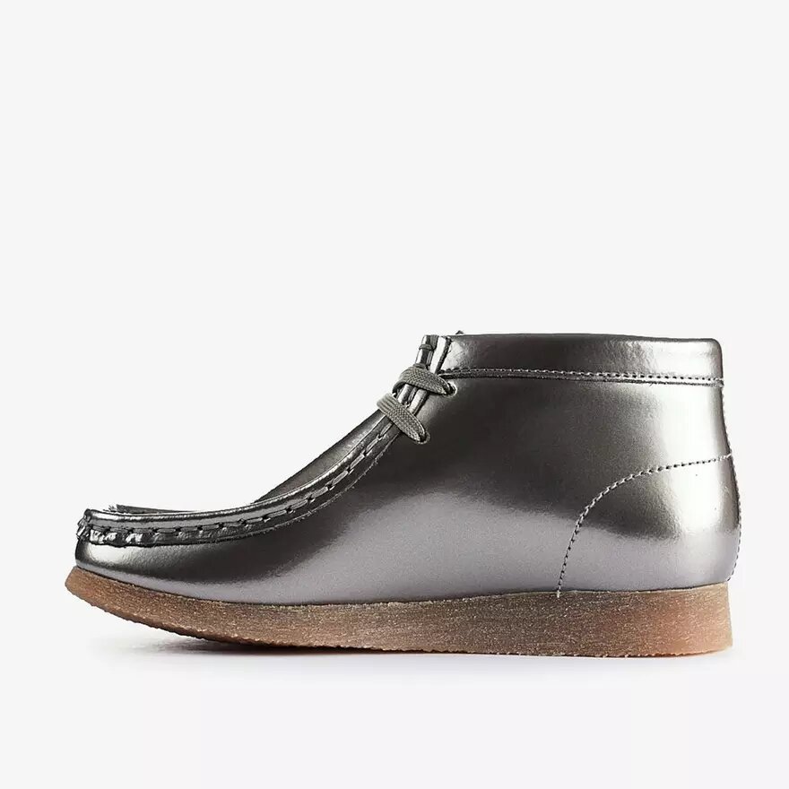 Wallabee-kängor för pojkar, äldre barn, silverlackade Wallabees Wallabee-kängor för pojkar, äldre barn, silverlackade Wallabees