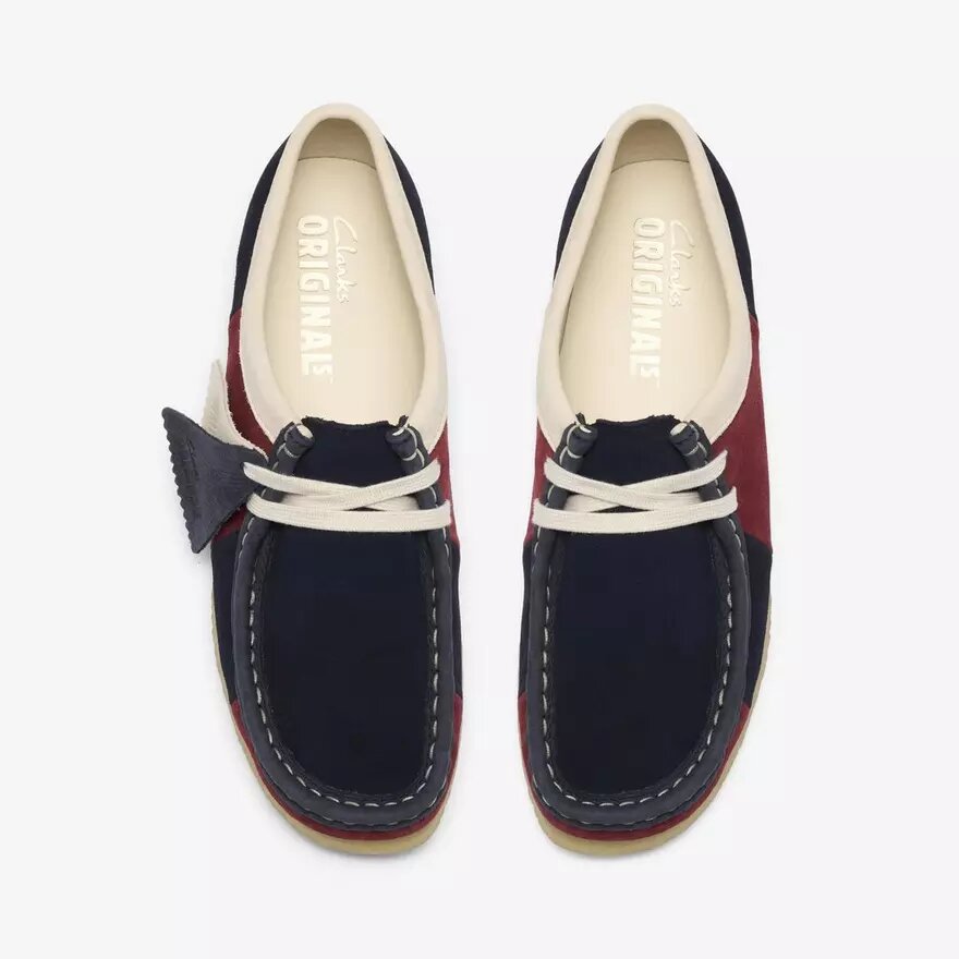 Wallabee Navy Stripe Wallabees för dam Wallabee Navy Stripe Wallabees för dam