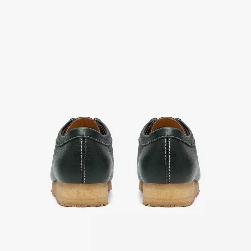 Wallabee Rb för herr i mörkgrönt läder Wallabees Wallabee Rb för herr i mörkgrönt läder Wallabees