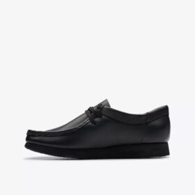 Wallabee™-skor för äldre barn i svart läder Wallabee™-skor för äldre barn i svart läder