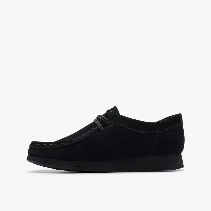 Wallabee-skor för äldre barn i svart mocka Wallabee-skor för äldre barn i svart mocka
