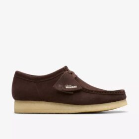 Wallabee™-skor i mörkbrunt mocka för herr